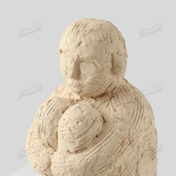 Eco-Friendly Handmade Sitting Doll Figurine – Charming Cement Resin Decor for Home and Gifts