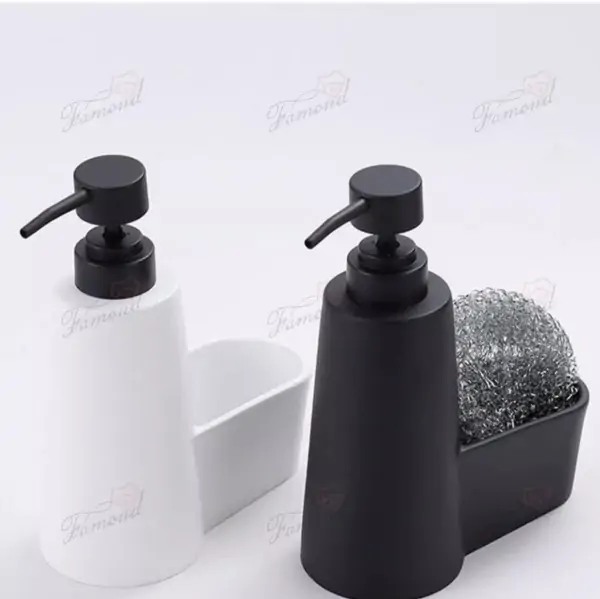 Classic Euro-Style 2-in-1 Multifunctional Kitchen Liquid Dispenser with PET Cleaning Brush Ball