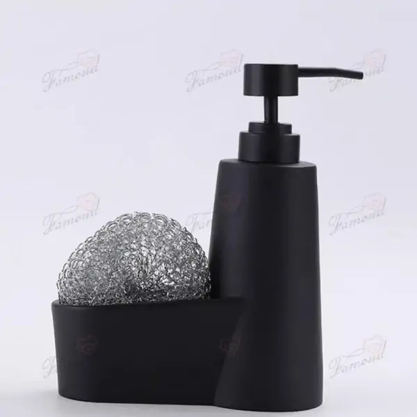 Classic Euro-Style 2-in-1 Multifunctional Kitchen Liquid Dispenser with PET Cleaning Brush Ball