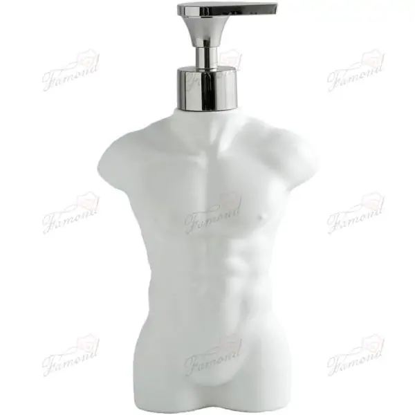 Sexy Women Male Torso Liquid Dispenser Bottle Seductive Bathroom Accessory for Men and Women