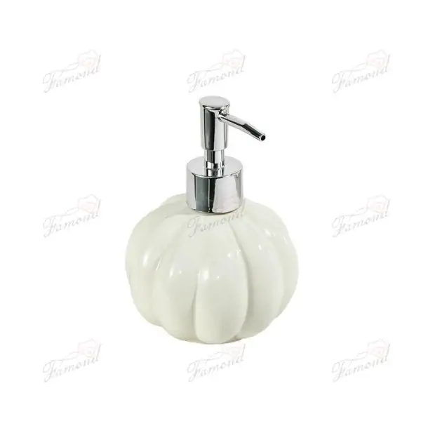 Pumpkin-Shaped Soap Dispenser - White Halloween and Everyday Design for Bathroom Decor