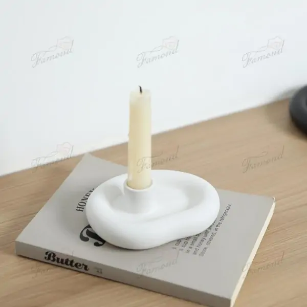 Customizable Irregular Shape Candle Holder Tray - Multiple Hole Options and Colors Available, Wholesale from Factory for INS Style Decor