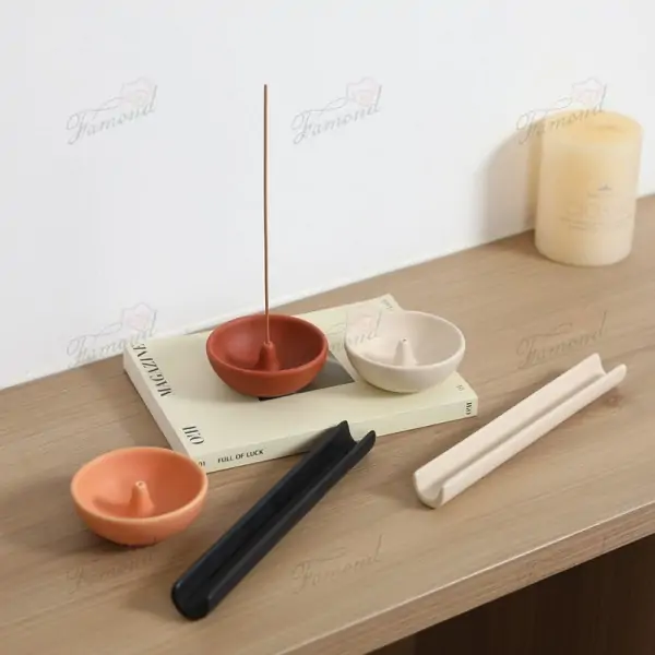 Incense Burning Base with Dust Protection - Circular or Rectangular Chinese Style Incense Holder for Elegant Aroma Display