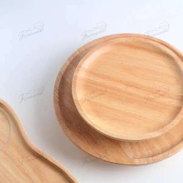 Elegant Multi-Size Round Wooden Tray with Spherical Support Points - Unique and Stylish Storage Solution